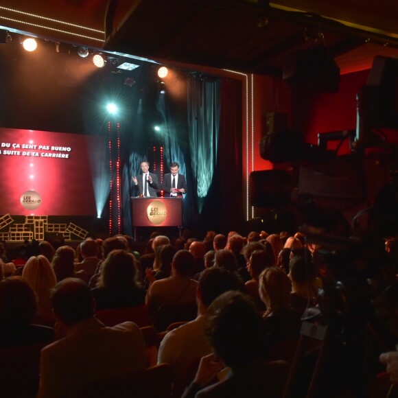 Exclusif - Stéphane Rose, Jérôme de Verdière, Frédéric Royer - 11ème édition de la cérémonie des "Gérard de la télévision 2017" au Grand Point-Virgule à Paris, le 5 juin 2017. Pour la première fois, personne n'est venu chercher son prix. © Giancarlo Gorassini/Bestimage