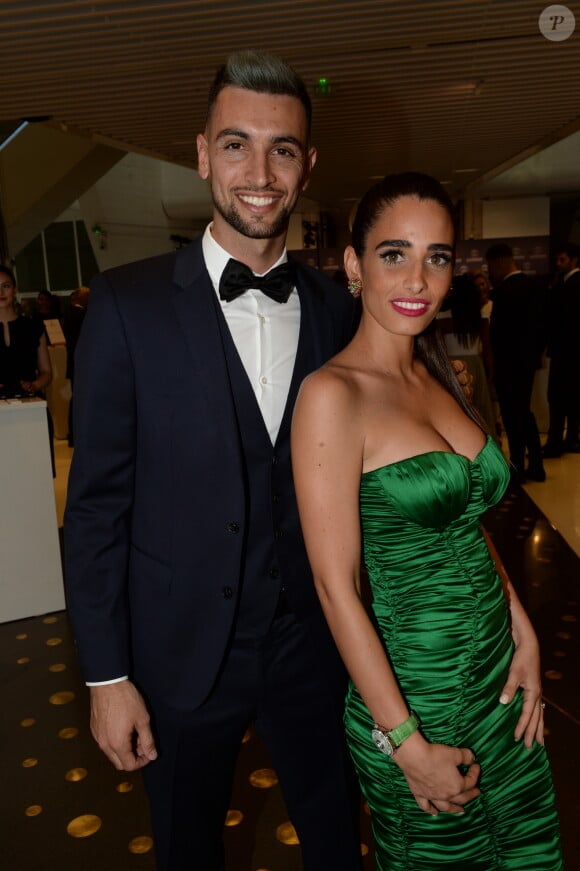 Exclusif  - Javier Pastore et sa compagne Chiara Picone - Dîner de gala au profit de la Fondation PSG au Parc des Princes à Paris le 16 mai 2017.