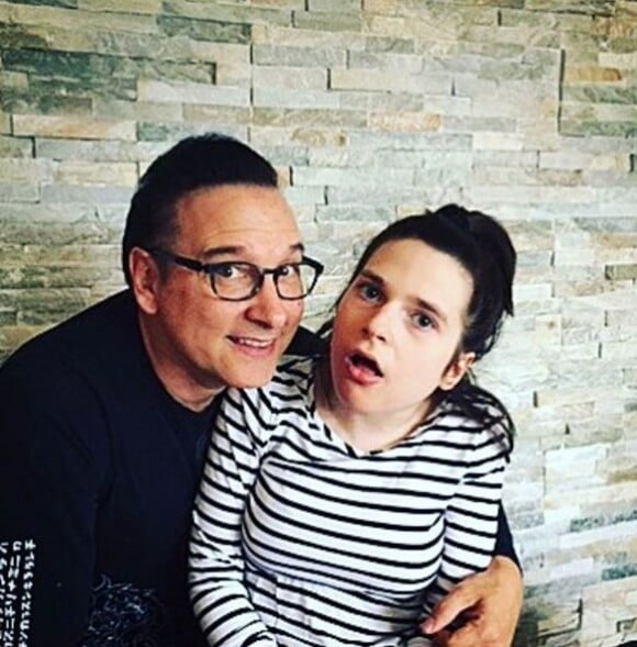 Jean-Marc Généreux avec sa fille Francesca pour fêter Pâques, le 16 avril 2017.