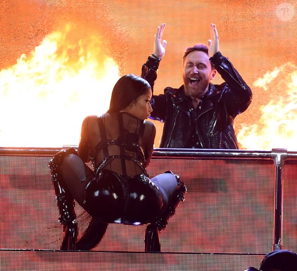 Nicki Minaj et David Guetta aux Billboard Music Awards 2017 à Las Vegas, le 21 mai 2017.