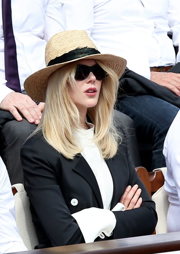 Nicole Kidman dans les tribunes lors de la finale homme des Internationaux de Tennis de Roland-Garros à Paris, le 11 juin 2017. © Jacovides-Moreau/Bestimage