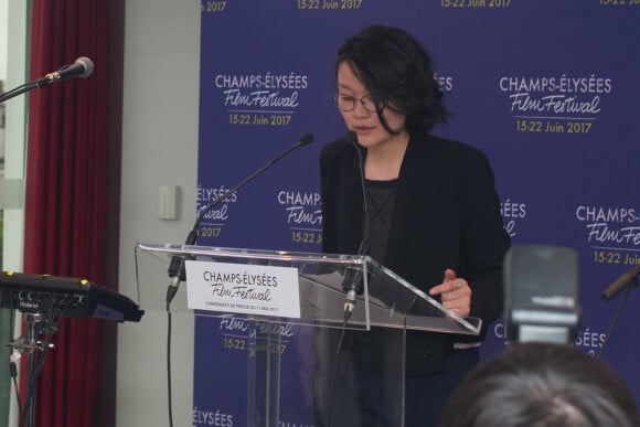 Exclusif - Chantal Lian - Conférence de presse du Champs-Elysées Film Festival sur la terrasse du Publicis à Paris, le 11 mai 2017.