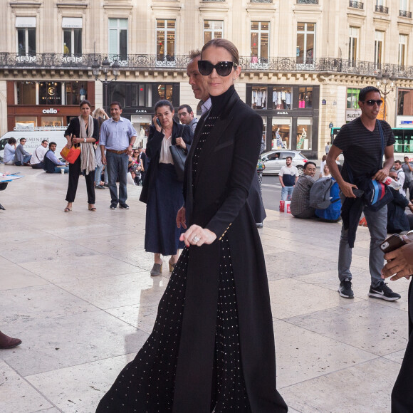 Semi Exclusif - Céline Dion à l'Opéra Garnier à Paris, le 13 juin 2017.