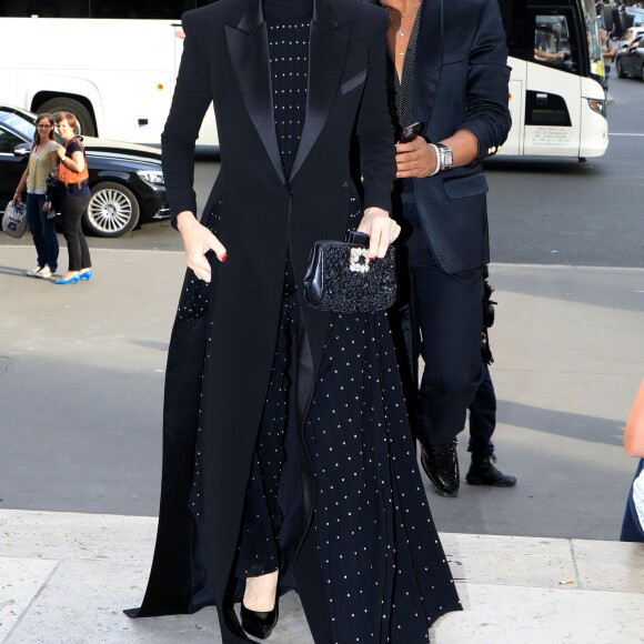 Semi Exclusif - Céline Dion et son styliste Law Roach à l'Opéra Garnier à Paris, le 13 juin 2017.