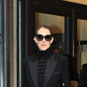 Semi Exclusif - Céline Dion quitte l'hôtel Royal Monceau pour se rendre à l'Opéra Garnier à Paris le 13 juin 2017.