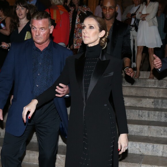 Semi-Exclusif - Céline Dion sort de l'Opéra Garnier après avoir assisté à la première du ballet "Renaissance" à Paris, le 13 juin 2017.