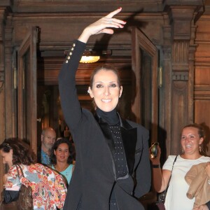 Semi-Exclusif - Céline Dion sort de l'Opéra Garnier après avoir assisté à la première du ballet "Renaissance" à Paris, le 13 juin 2017.