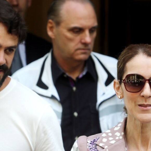 Céline Dion quitte le Royal Monceau, à Paris, le 14 juin 2017.