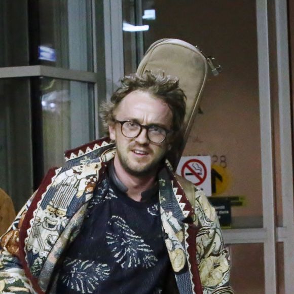 L'acteur Tom Felton à l'aéroport de Vancouver arrive au Canada le 19 mars 2017.