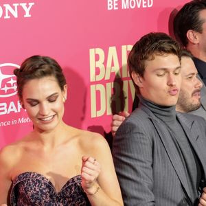 Lily James, Ansel Elgort, Jon Hamm, Eiza Gonzales, Jamie Foxx - Les célébrités arrivent à la première de 'Baby Driver' à Los Angeles le 14 juin 2017.