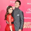 Ansel Elgort et sa compagne Violetta Komyshan à la première de 'Baby Driver' à Los Angeles le 14 juin 2017