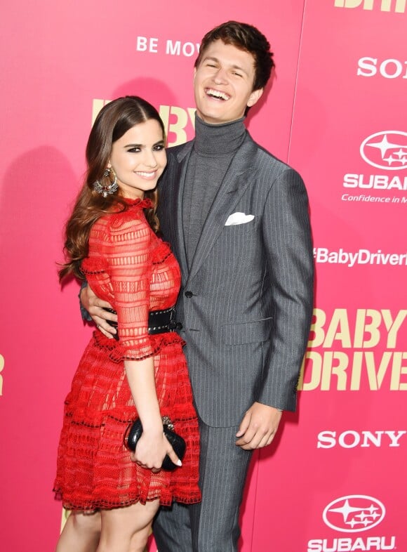 Ansel Elgort et sa compagne Violetta Komyshan à la première de 'Baby Driver' à Los Angeles le 14 juin 2017