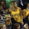 Kris Jenner, Mason Disick, Khloé et Kourtney Kardashian à la Quicken Loans Arena. Cleveland, le 9 juin 2017.
