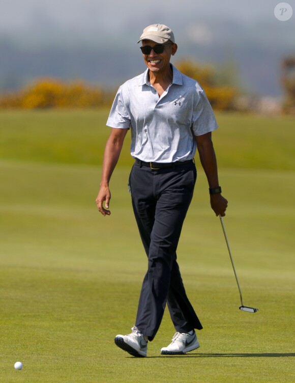 Barack Obama à St Andrews, en Écosse. Le 26 mai 2017.