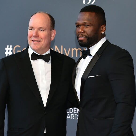 Le prince Albert II de Monaco et 50 Cent - Clôture du 57ème Festival de télévision de Monte-Carlo au Grimaldi Forum à Monaco, le 20 juin 2017. © Bruno Bebert/Bestimage