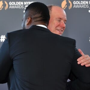 Le prince Albert II de Monaco et 50 Cent - Clôture du 57ème Festival de télévision de Monte-Carlo au Grimaldi Forum à Monaco, le 20 juin 2017. © Bruno Bebert/Bestimage