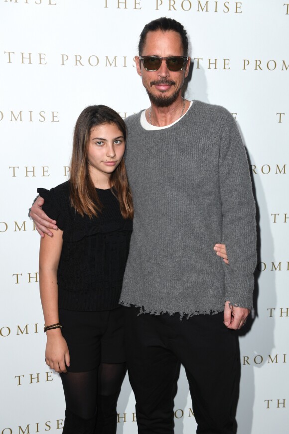 Chris Cornell et sa fille Toni à Londres le 5 avril 2017.