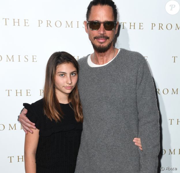 Chris Cornell et sa fille Toni à Londres le 5 avril 2017.