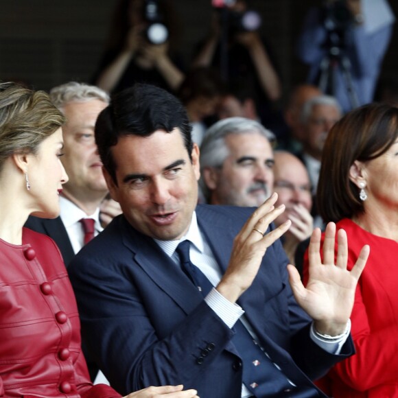 Le roi Felipe VI et la reine Letizia d'Espagne inauguraient le Botin Center à Santander le 23 juin 2017.