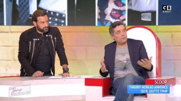 Thierry Moreau quitte définitivement TPMP, le 9 mai 2017 sur C8, en direct !