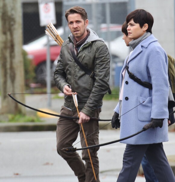 Exclusif - Sean Maguire  sur le tournage de la série Once Upon A Time à Vancouver le 4 novembre 2015