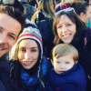 Sean Maguire, sa femme Tanya et leur fils Flynn à Londres en janvier 2017 lors d'une manifestation pour la parité hommes-femmes. Photo Instagram.