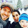 Sean Maguire, sa femme Tanya et leur fils Flynn, photo Instagram pour souhaiter une bonne année 2017 aux abonnés de l'acteur.