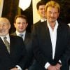 Alain Senderens, Martin Berasategui, Johnny Hallyday, Paul Bocuse, Jacques Maximin, Marc Veyrat à l'hôtel Bristol à Paris en octobre 2003