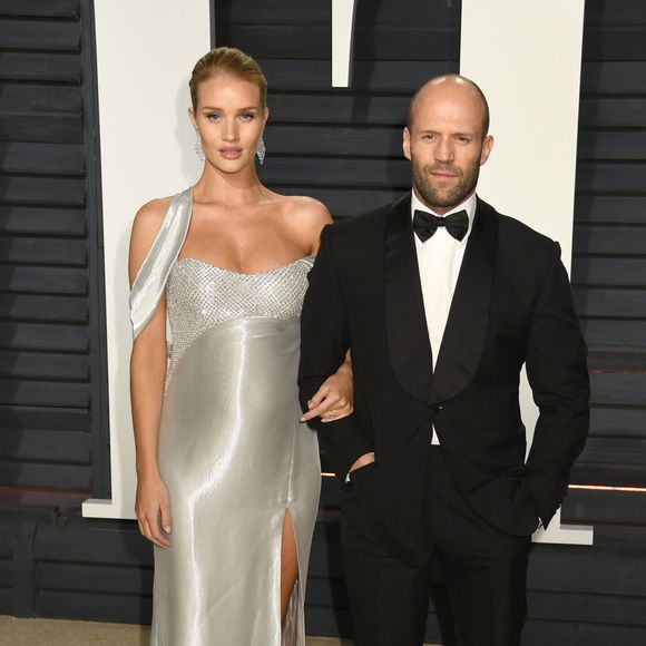 Rosie Huntington-Whiteley enceinte et son mari Jason Statham à la soirée Vanity Fair Oscar 2017 au Wallis Annenberg à Beverly Hills, le 26 février 2017 © Byron Purvis/AdMedia via Zuma/Bestimage