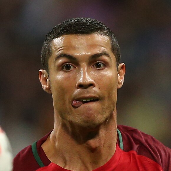 Cristiano Ronaldo lors de la demi-finale de la Coupe des Confédérations "Portugal-Chili" (le Chili a gagné 3-0 au tirs aux buts) à la Kazan Arena. Kazan, le 28 juin 2017.