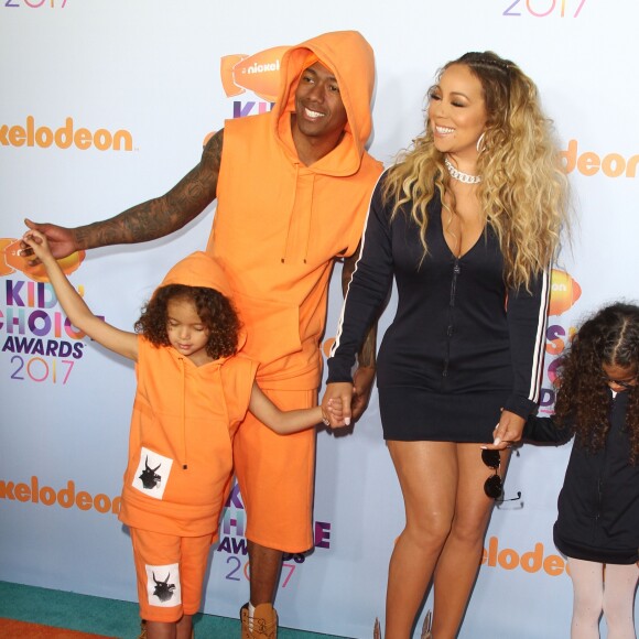 Mariah Carey et Nick Cannon avec leurs enfants Morrocan et Monroe - Soirée des "Nickelodeon's 2017 Kids’ Choice Awards" à Los Angeles le 11 mars 2017.