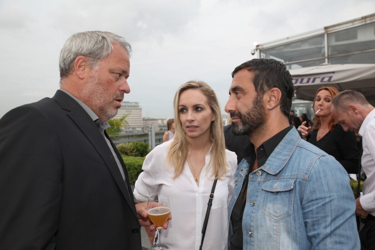 Photo : Exclusif - Christophe Kulikowski, Olivier Benkemoun et sa femme  Anne Denis - Soirée de l'association des journalistes Niçois de Paris, sur  la terrasse du restaurant Noura à l'Institut du Monde