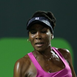 Venus Williams lors de la 11e journée du Miami Open à Key Biscayne en Floride, le 30 mars 2017.