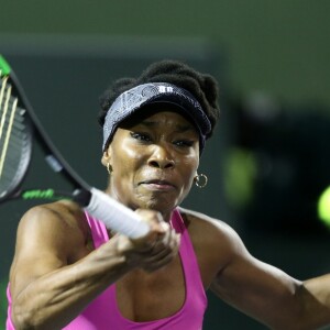 Venus Williams lors de la 11e journée du Miami Open à Key Biscayne en Floride, le 30 mars 2017.