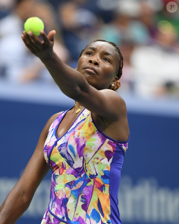 Venus Williams pendant l'US Open 2016 au USTA Billie Jean King National Tennis Center à Flushing Meadow, New York, le 1er septembre 2016.