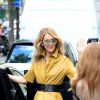 Céline Dion quitte l'hôtel Royal Monceau pour se rendre au défilé de la maison Dior à Paris le 3 juillet 2017.