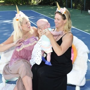 Tori Spelling fête le 9e anniversaire de sa fille Stella, sur le thème licorne, à Los Angeles, le 1er juillet 2017