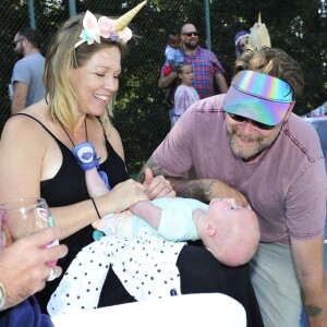 Tori Spelling fête le 9e anniversaire de sa fille Stella, sur le thème licorne, à Los Angeles, le 1er juillet 2017