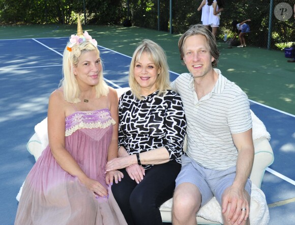 Tori Spelling fête le 9e anniversaire de sa fille Stella, sur le thème licorne, à Los Angeles, le 1er juillet 2017