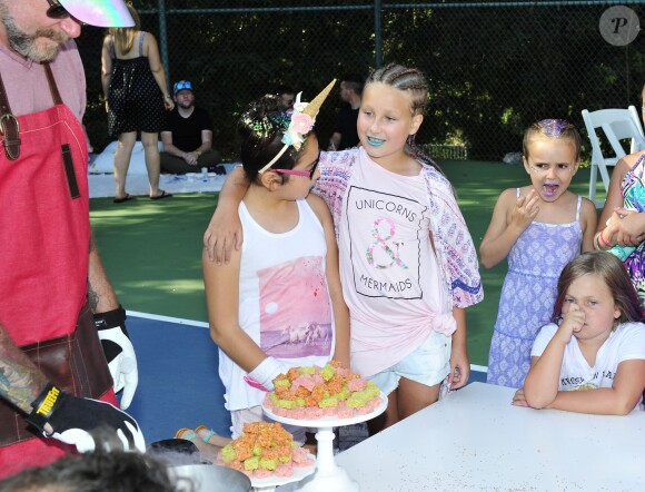 Tori Spelling fête le 9e anniversaire de sa fille Stella, sur le thème licorne, à Los Angeles, le 1er juillet 2017