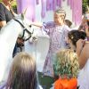 Tori Spelling fête le 9e anniversaire de sa fille Stella, sur le thème licorne, à Los Angeles, le 1er juillet 2017
