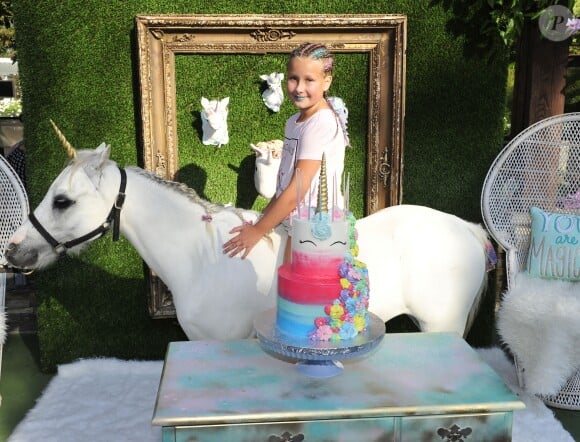 Tori Spelling fête le 9e anniversaire de sa fille Stella, sur le thème licorne, à Los Angeles, le 1er juillet 2017