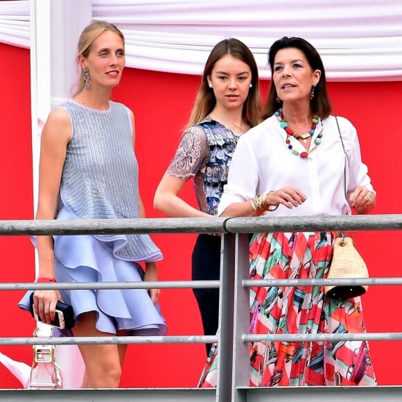 Semi-Exclusif - La princesse Caroline de Hanovre, sa fille la princesse Alexandra de Hanovre et Matilde Borromeo le 24 juin 2017 à la soirée de gala du Jumping de Monaco, étape du Longines Global Champions Tour. © Bruno Bebert / Bestimage