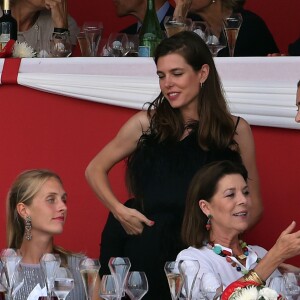 Semi-Exclusif - Matilde Borromeo, Charlotte Casiraghi, la princesse Caroline de Hanovre, Marta Ortega le 24 juin 2017 à la soirée de gala du Jumping de Monaco, étape du Longines Global Champions Tour. © Bruno Bebert / Bestimage