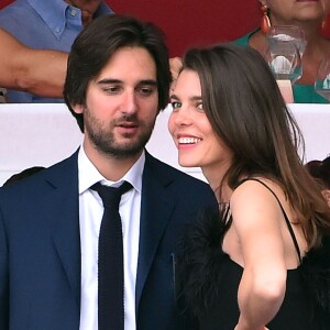 Semi-Exclusif - Charlotte Casiraghi et Dimitri Rassam ont officialisé leur relation de couple en prenant part ensemble le 24 juin 2017 à la soirée de gala du Jumping de Monaco, étape du Longines Global Champions Tour. © Bruno Bebert / Bestimage