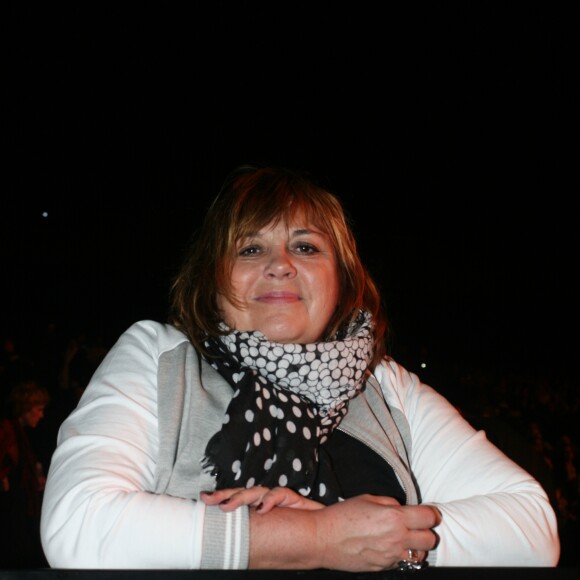 Michèle Bernier au concert de Michel Polnareff à l'AccorHotels Arena de Paris le 11 mai 2016.
