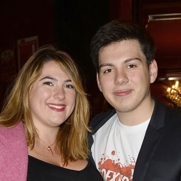 Charlotte Gaccio et son frère Enzo Gaccio - Backstage de la 150ème représentation de la pièce "Je préfère qu'on reste amis" au Théâtre Antoine à Paris le 5 novembre 2014