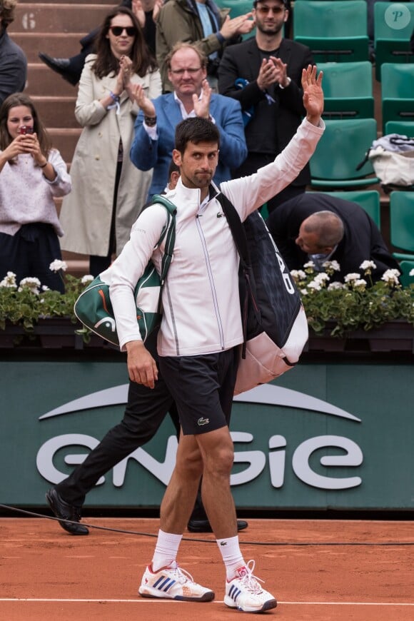Novak Djokovic (1/4 de finale) - Jour 11 - Les célébrités dans les tribunes des internationaux de tennis de Roland Garros à Paris. Le 7 juin 2017 © Jacovides-Moreau / Bestimage