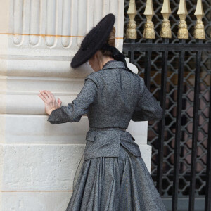 Semi-exclusif - Céline Dion danse le flamenco lors d'un shooting pour Vogue dans les jardins du Palais-Royal, à Paris, le 6 juillet 2017.