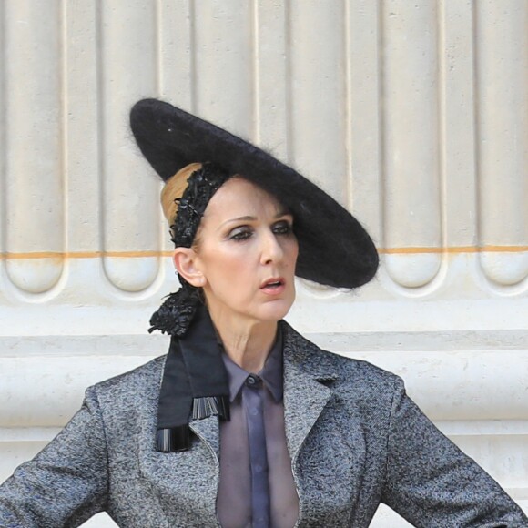 Semi-exclusif - Céline Dion danse le flamenco lors d'un shooting pour Vogue dans les jardins du Palais-Royal, à Paris, le 6 juillet 2017.